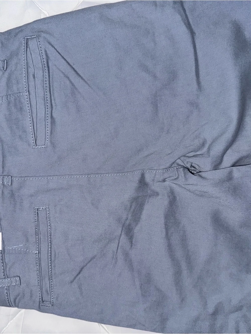 Place Men's Light Gray-Blue Flat Front Shorts